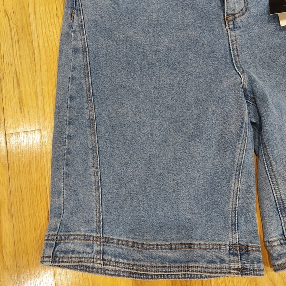 NWT Flamingals Blue Denim Bermuda Shorts (Size: L) - Picture 3 of 8